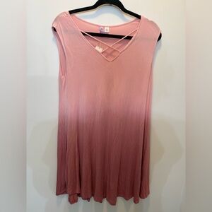 NWT Francesca’s Pink Ombré Dress - Size L‎